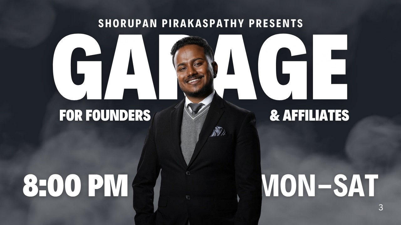 Shorupan Pirakaspathy's Latest & Most Concise Garage Webinar | Mar 30th 2026