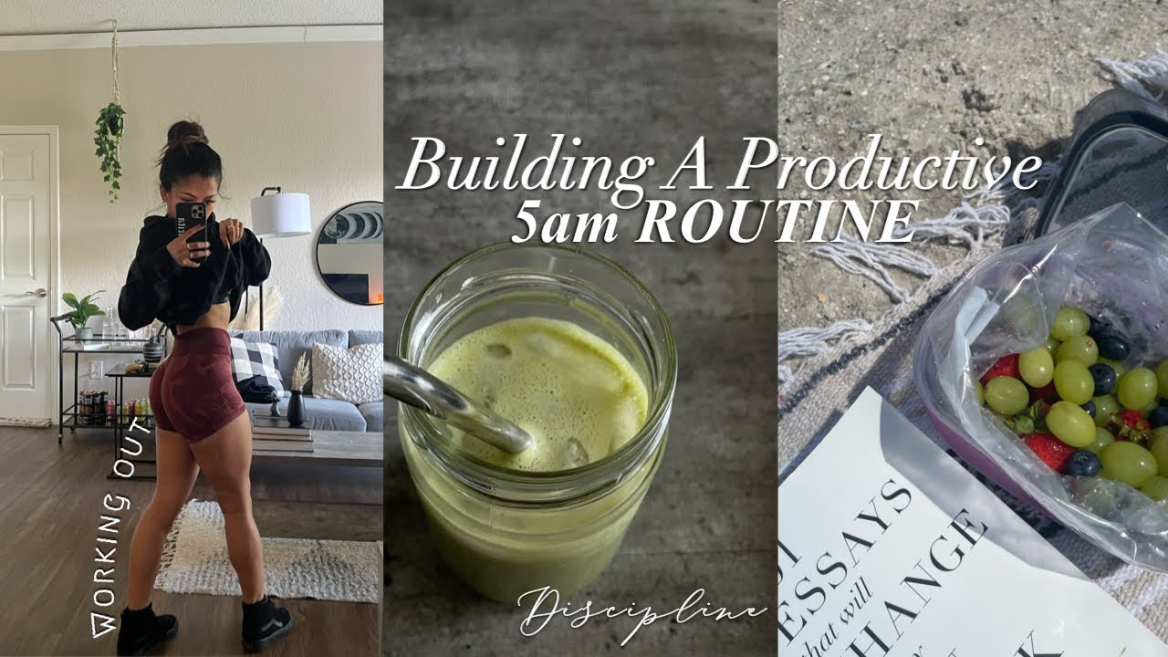 building a productive morning routine | growing discipline, finding motivation + working out with me