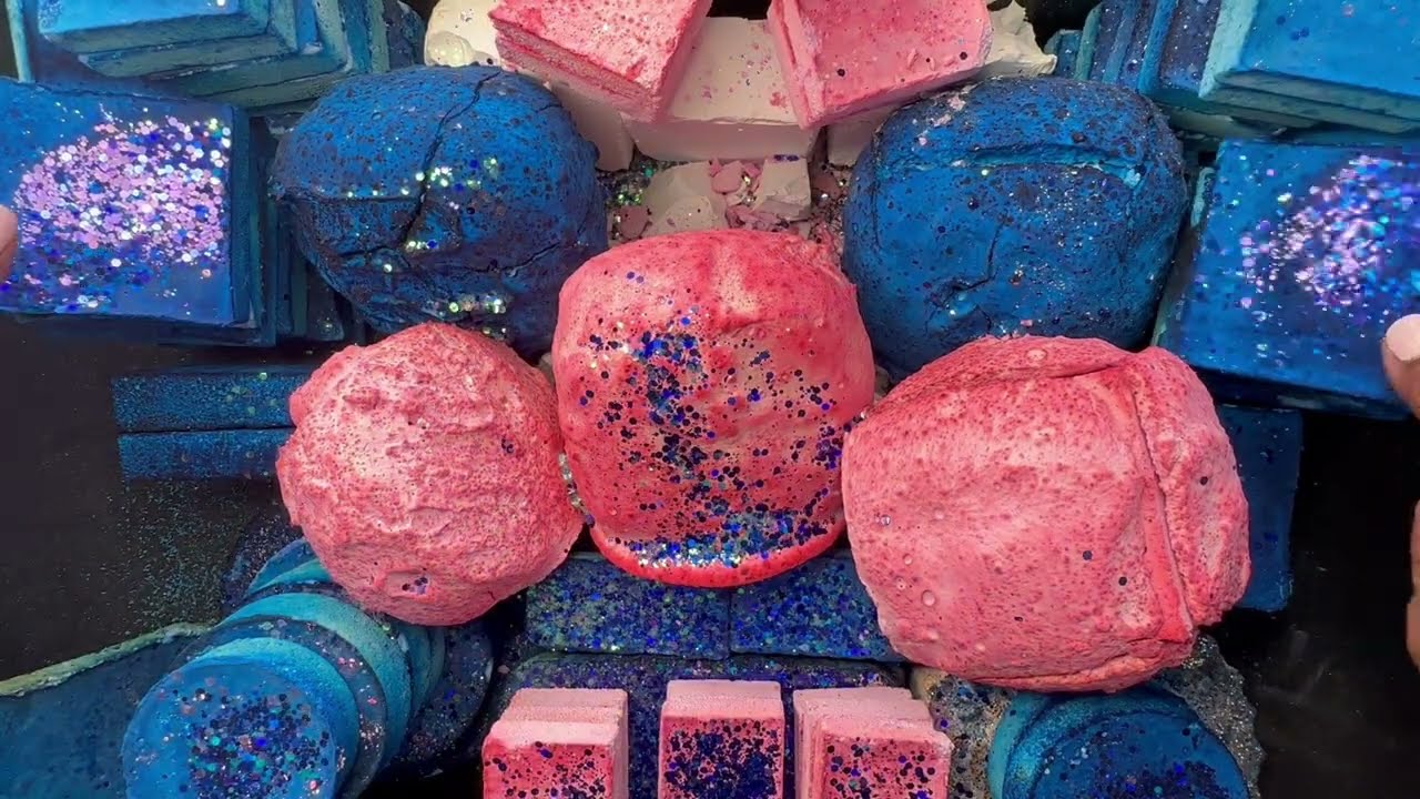 Pink and Blue Pasted Gym Chalk Crush