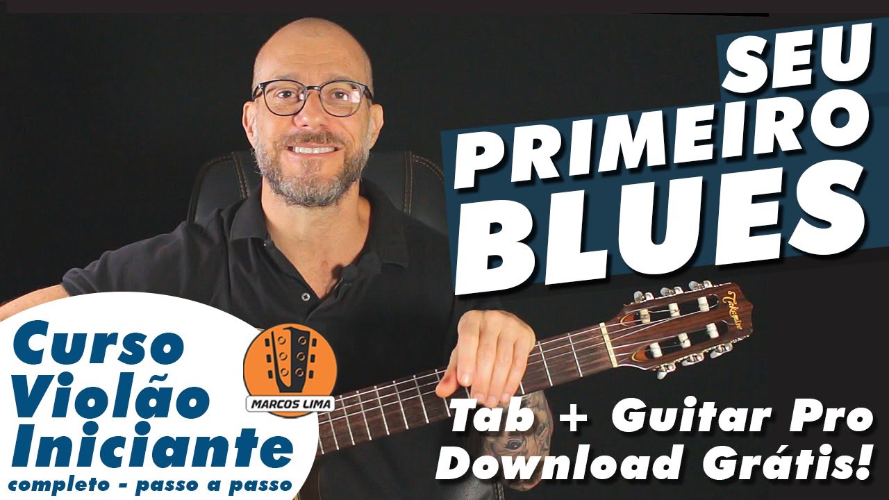 Seu primeiro BLUES no viol&atilde;o | Blues f&aacute;cil iniciante para viol&atilde;o com tablatura para download
