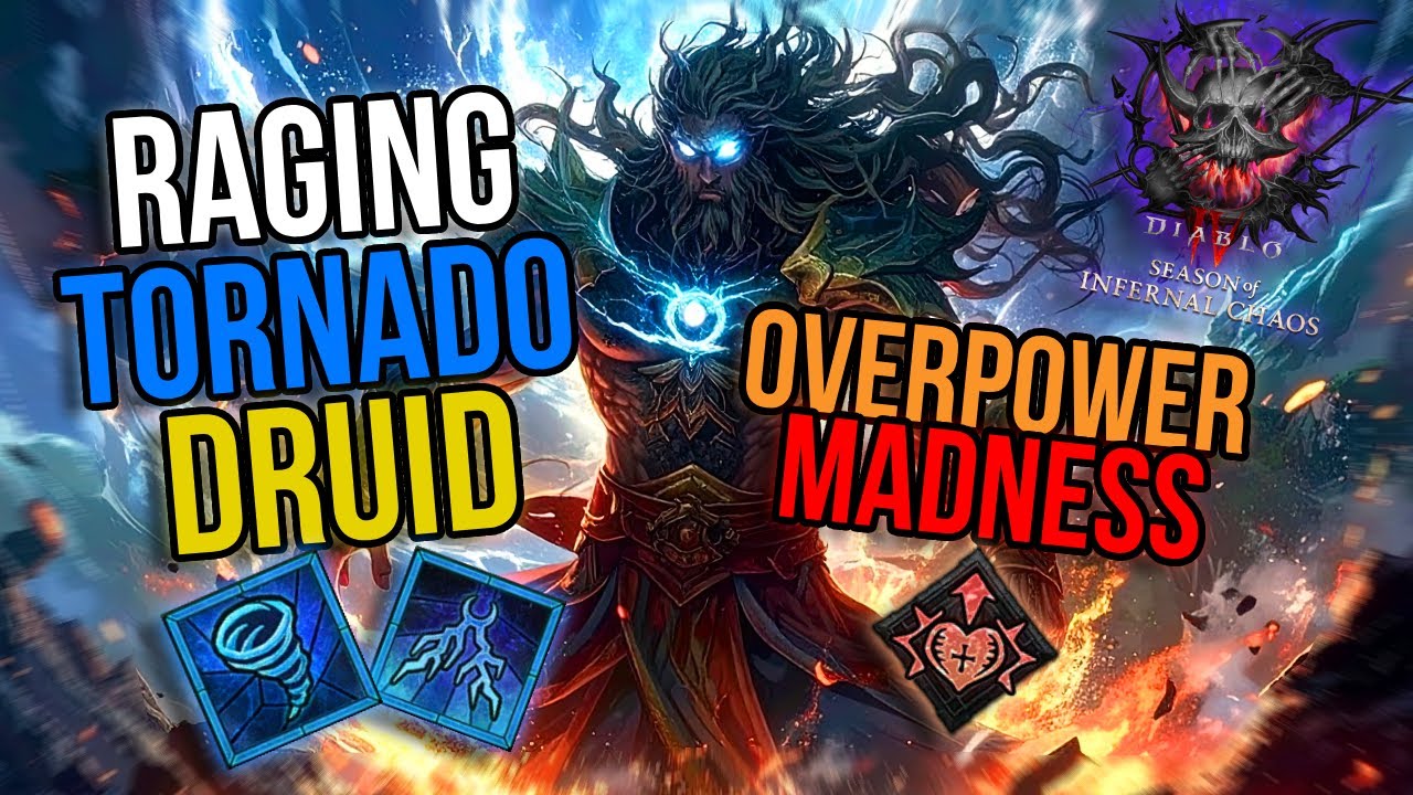 Diablo 4 Этот ТОРНАДО-ДРУИД может справиться со ВСЁМ! OVERPOWER MADNESS СЕЗОН 10