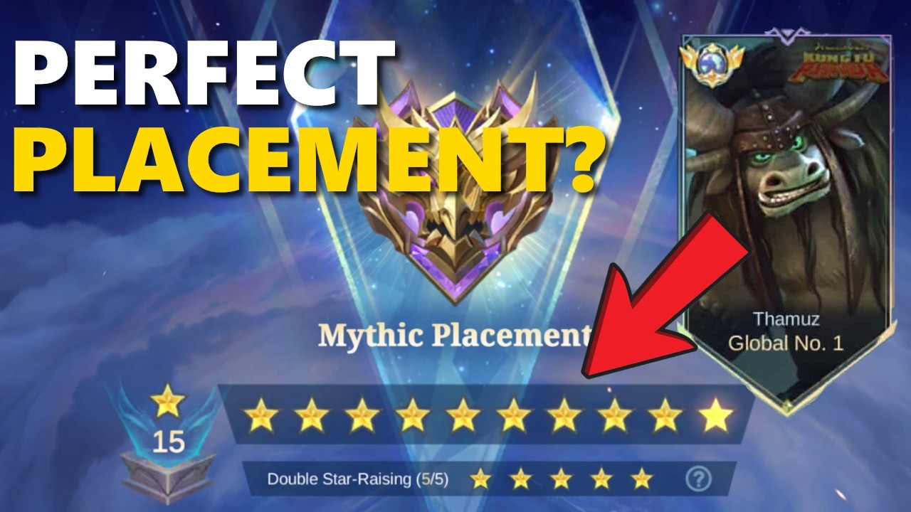 PERFECT MYTHIC PLACEMENT USING THAMUZ?! - Mobile Legends