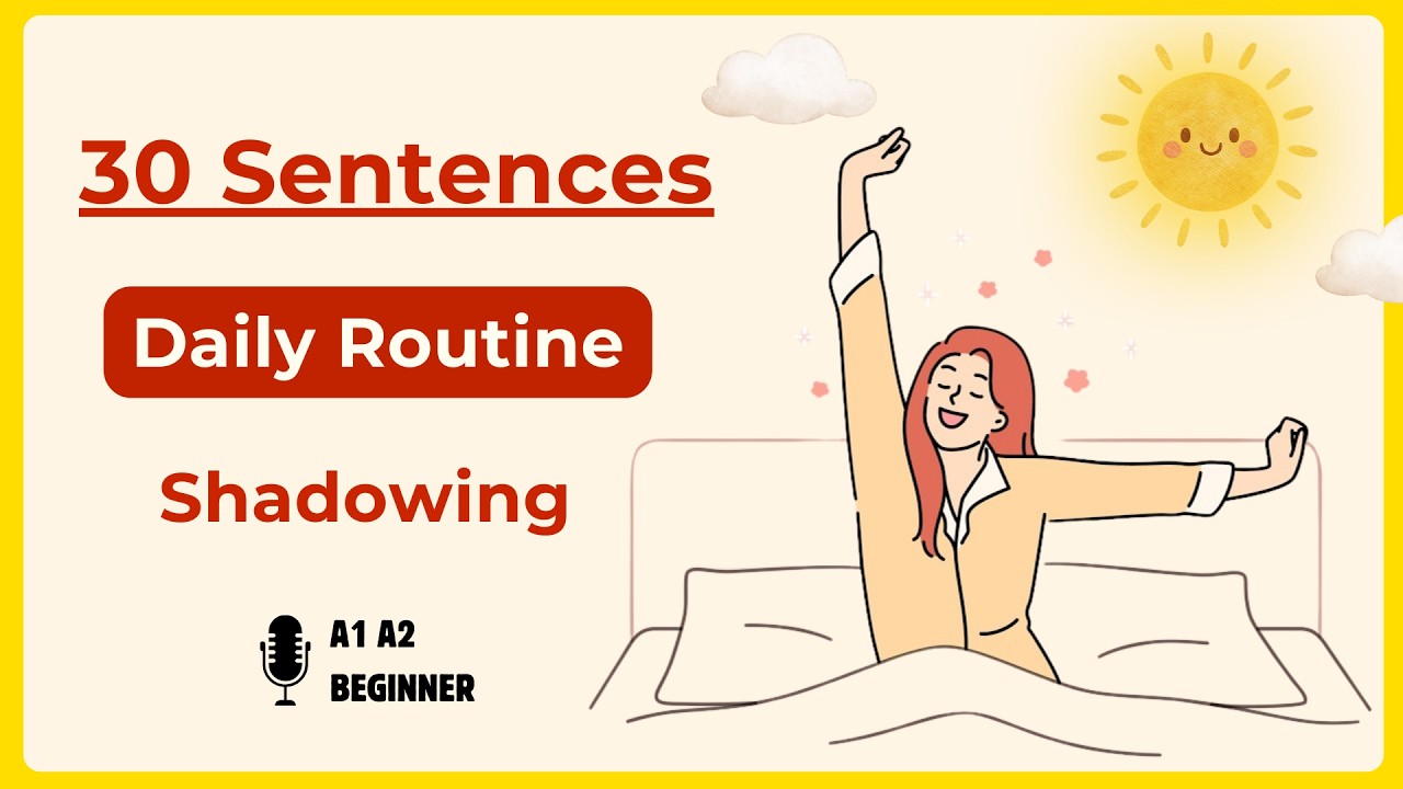 Daily English ROUTINE That Will Make You FLUENT - English Shadowing Challenge for Beginners