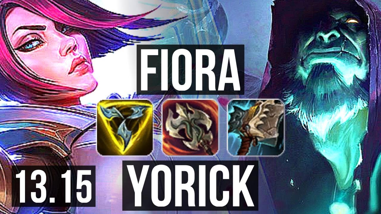 FIORA vs YORICK (TOP) | 73% winrate, 6 solo kills, 8/2/3 | KR Master | 13.15