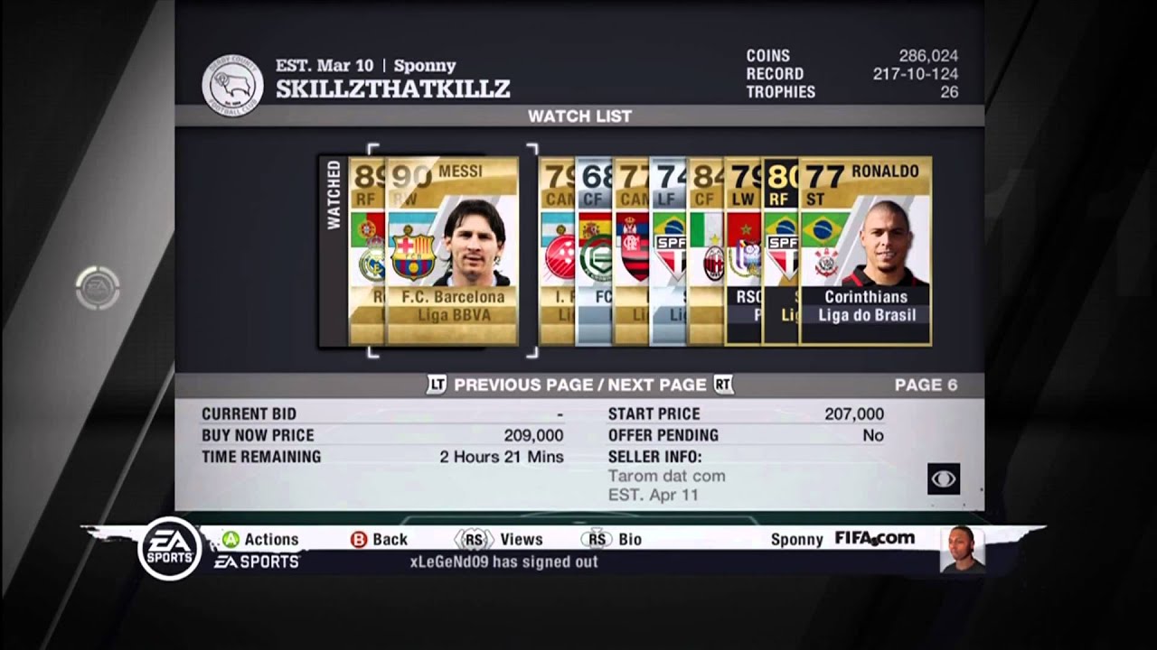 Every 5 Star Skill Move Player On Fifa 11 Ultimate Team