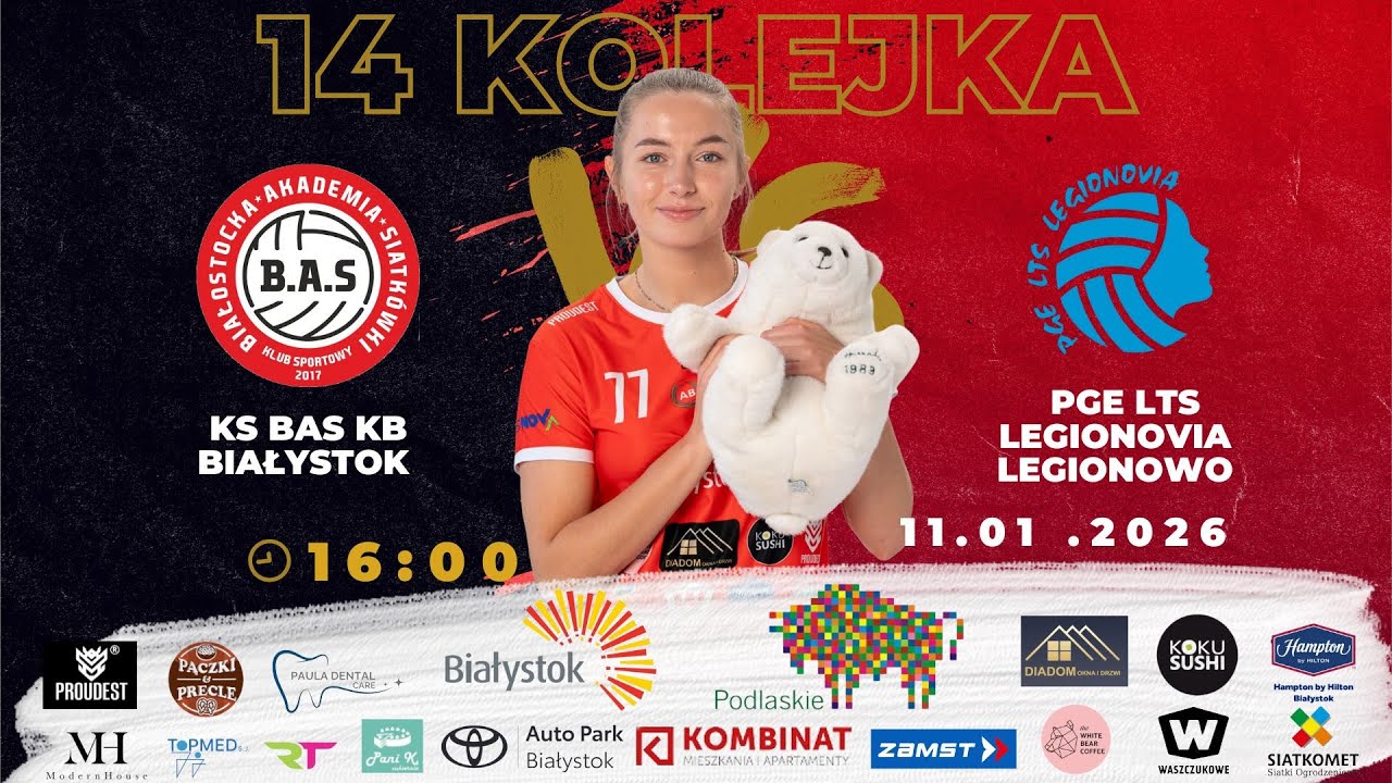 1 Ligi Kobiet 14 Kolejka: KS BAS Kombinat Budowlany Białystok vs Credo Płomień Sosnowiec
