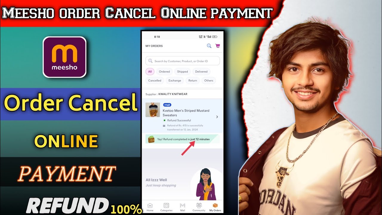 Meesho Online Payment Order Cancel Kaise Kare | How to Refund Online payment On #meesho 2024