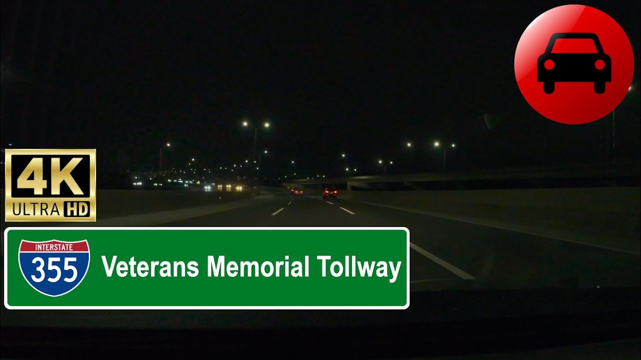 I-355 NB Entirety at Night (4K), I-80 to I-290 | VirtualRoad After Dark