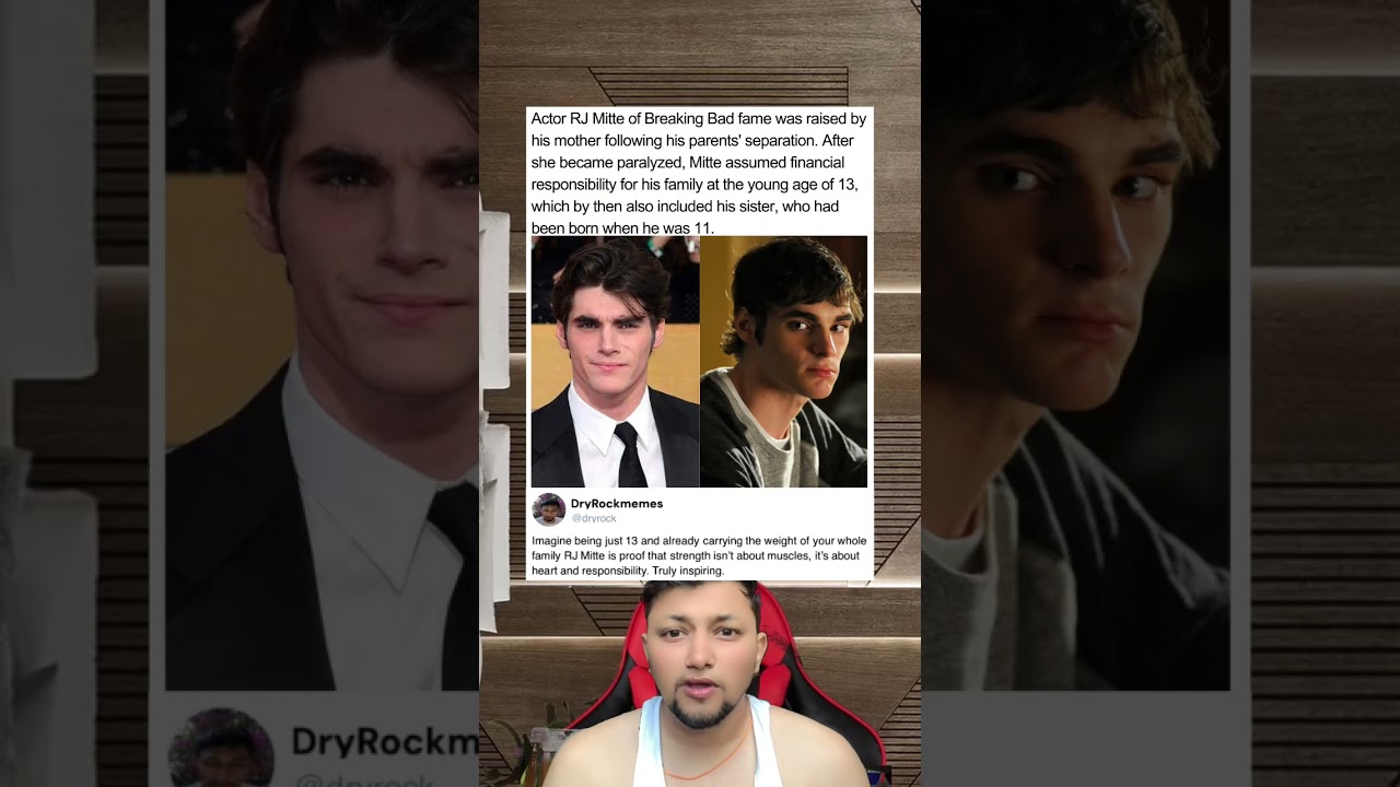Actor RJ Mitte of Breaking Bad fame was raised by his mother following his parents' separation