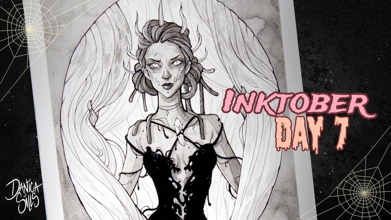 Inktober Day 7 • Favored by Fortune • Ink Drawing