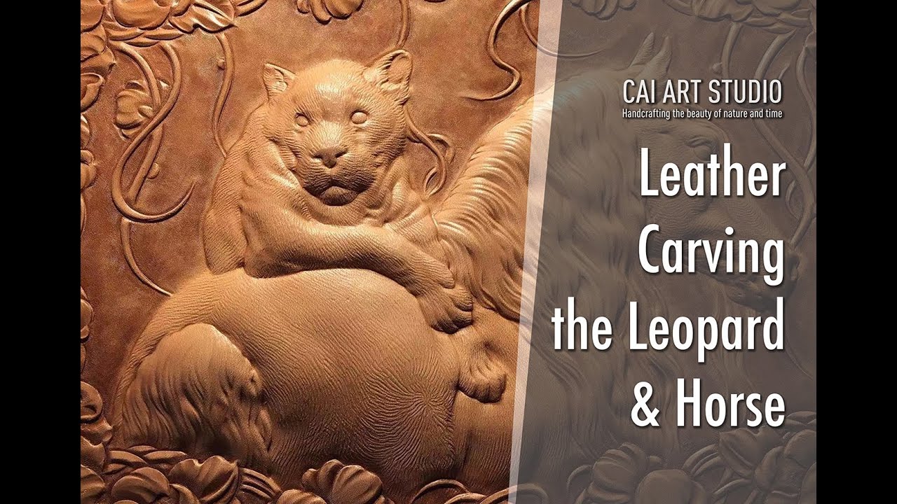 Leather Carving the Leopard & Leopard