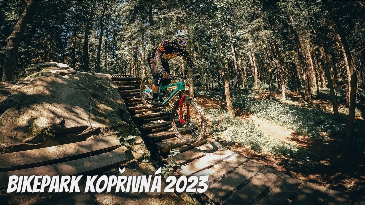BIKEPARK KOPŘIVNÁ 2023- Kořen, kořen, kořen, občas hlína :D (gravity line, downhill 1 a 2) [4K]