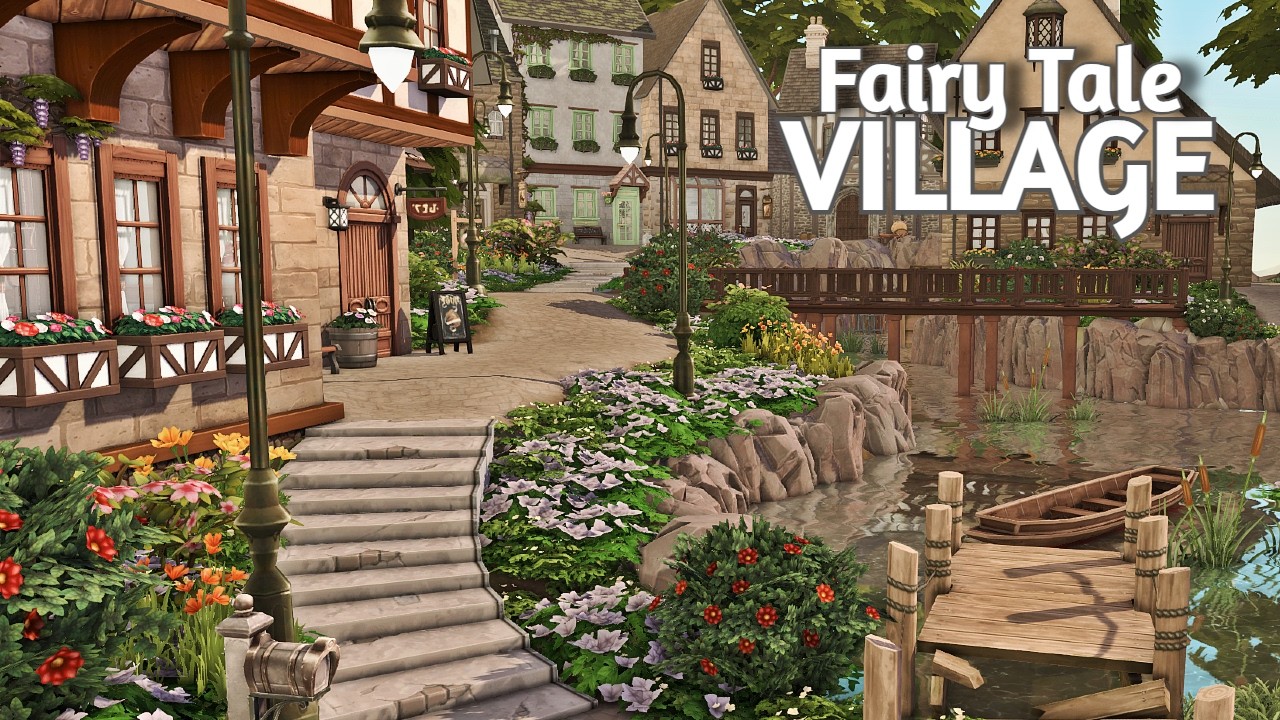 Fairy Tale Village Tour No CC |No Talking Walkthrough| The Sims 4
