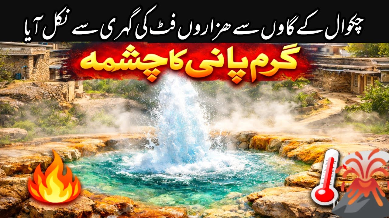 Hot Water Erupts from Thousands of Feet Underground in a Chakwal Village | Shocking Natural Event