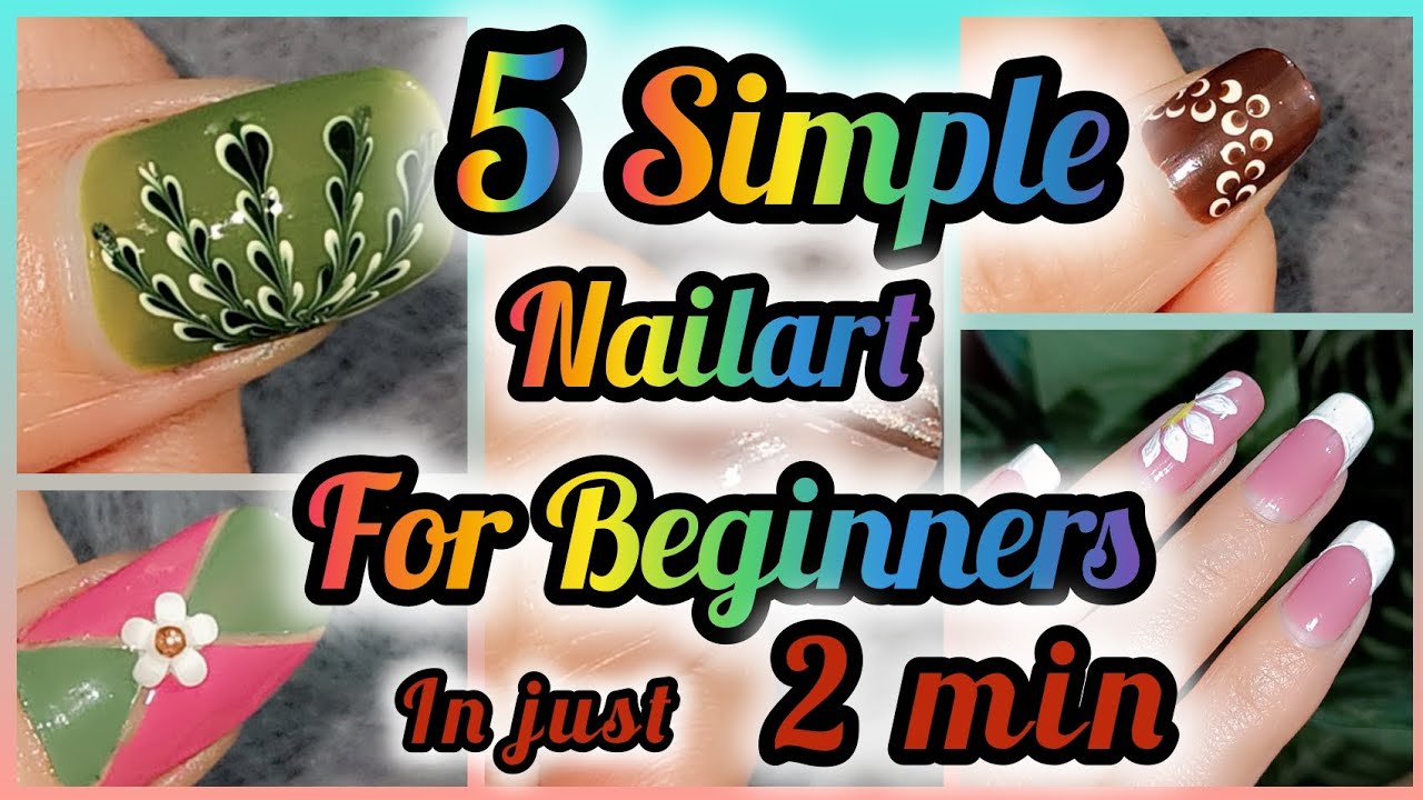Simple Nail art for Beginners 😍❤️