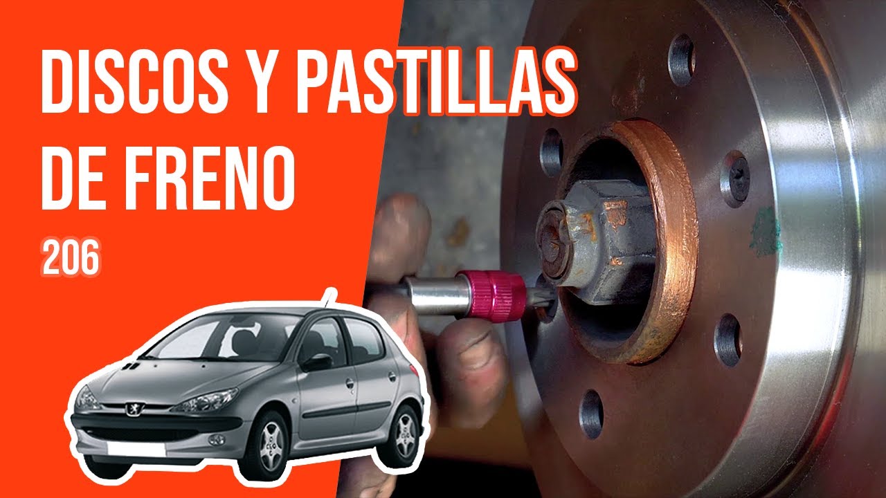Cómo cambiar los discos y las pastillas de freno delanteros PEUGEOT 206 🚗