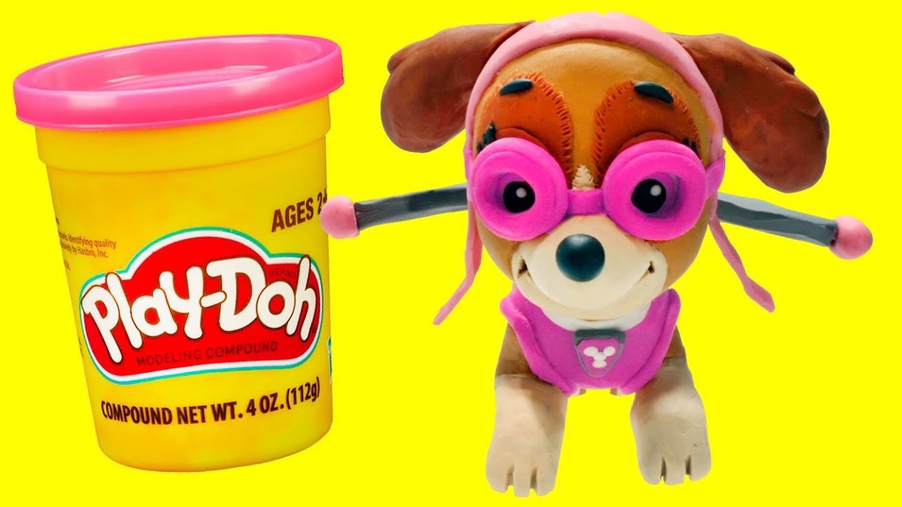 DibusYmas Paw Patrol Skye Stop Motion Play Doh Patrulla canina Funny video for kids