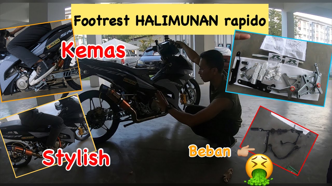 Nahh buang BEBAN kat y15 berat amat bangkek… FOOTREST halimunan BAPAK HENSEM