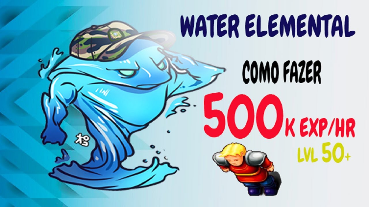TIBIA  HUNT LVL 50 MS 500k exp/hr  150%  - WATER ELEMENTAL - COMO RUSHAR MS