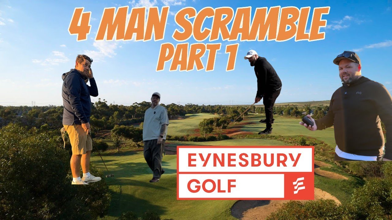 We played in a 4 Man Scramble at Eynesbury Golf