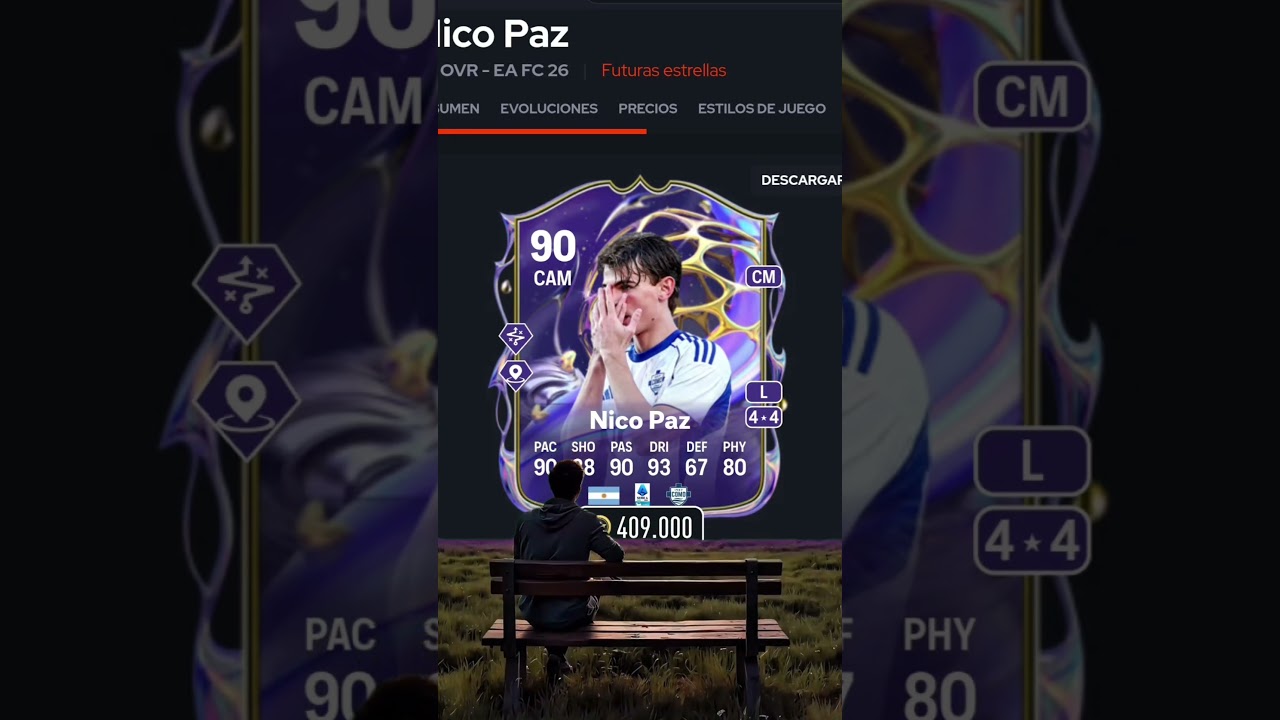 EA FC 26 NICO PAZ DE FUTURAS ESTRELLAS OVR 90 #fifa #eafc26