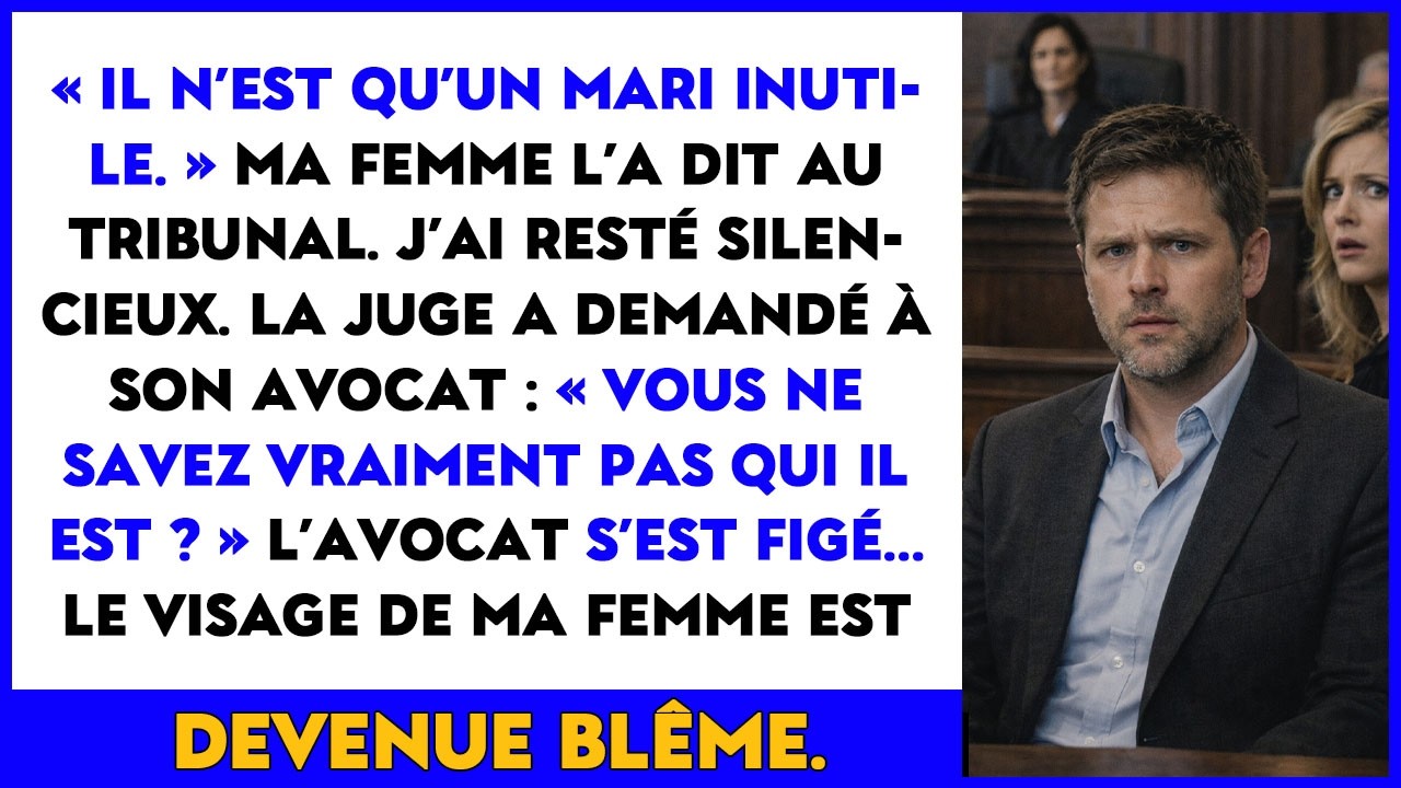 Au tribunal, ma femme me traite d’« époux inutile »… jusqu’à LA question de la juge !