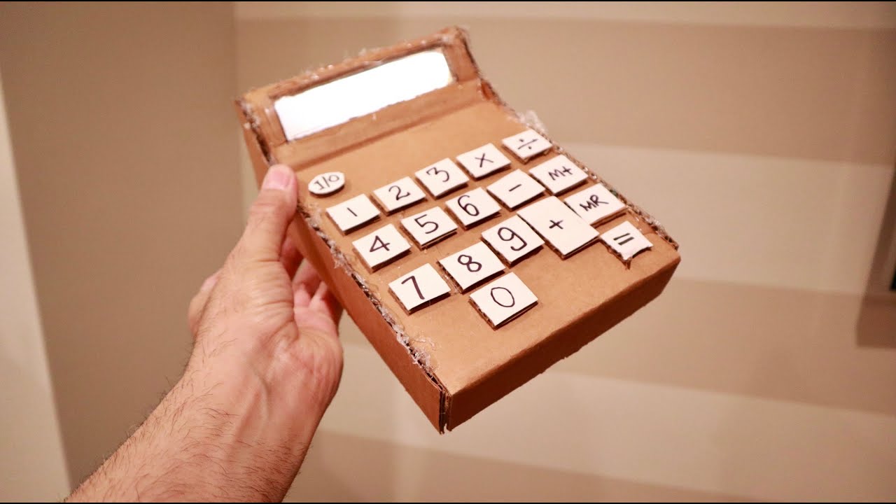 DIY Calculator from cardboard