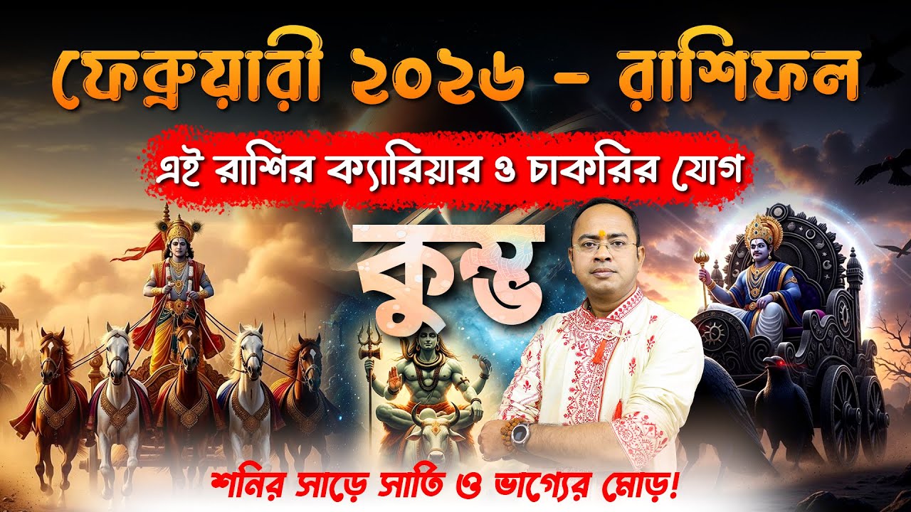 কুম্ভ রাশি ফেব্রুয়ারী ২০২৬ রাশিফল | শনির সাড়ে সাতি ও ভাগ্যের মোড়! | Santanu Dey