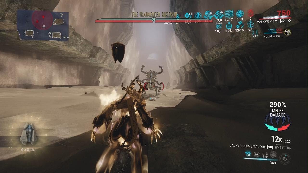 Warframe - Valkyr vs Fragmented Tide na EDA