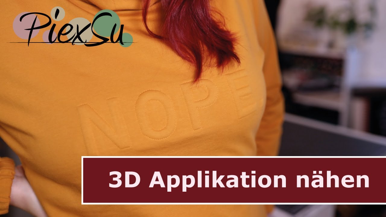 Pullover mit 3D Applikation nähen | PiexSu