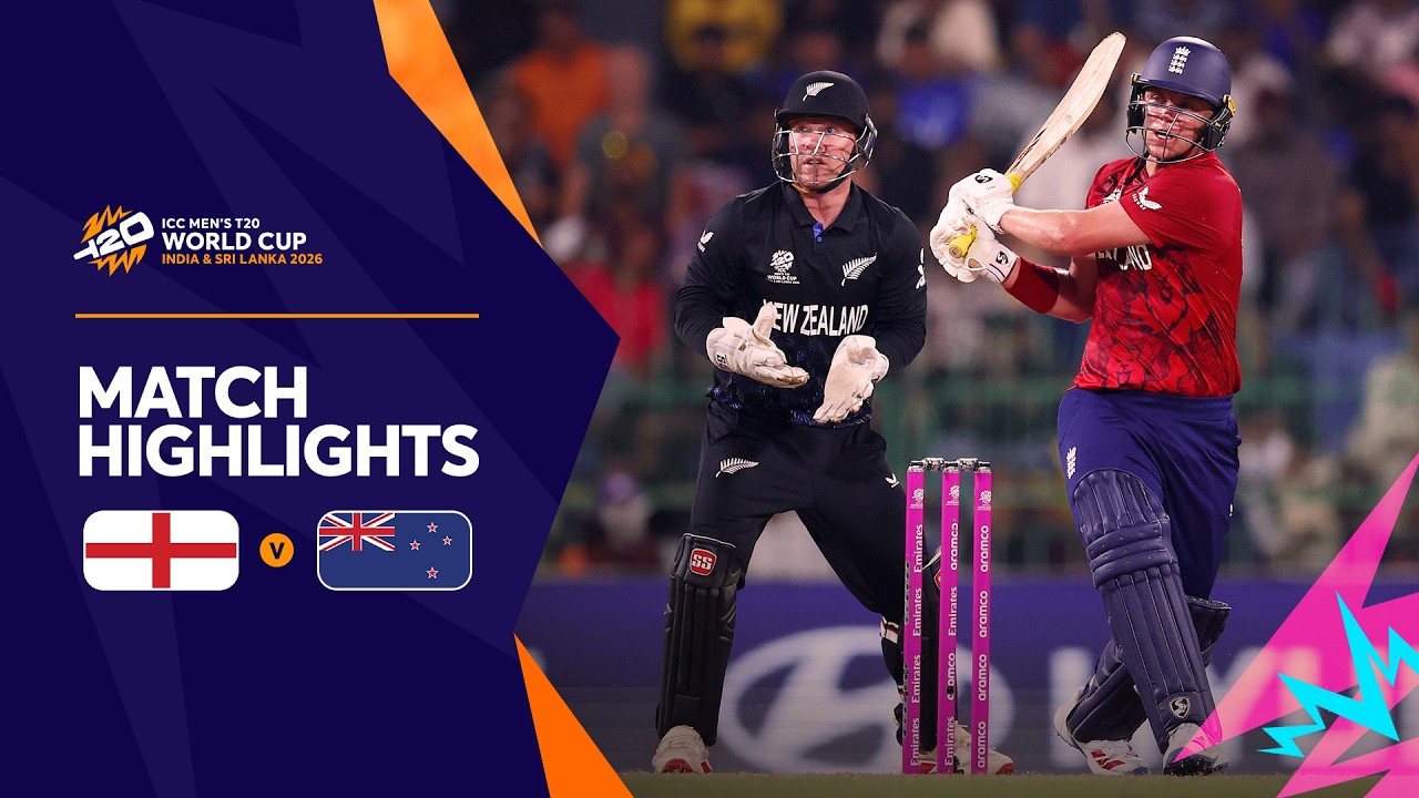 England v New Zealand | Match Highlights | Men's T20 World Cup 2026