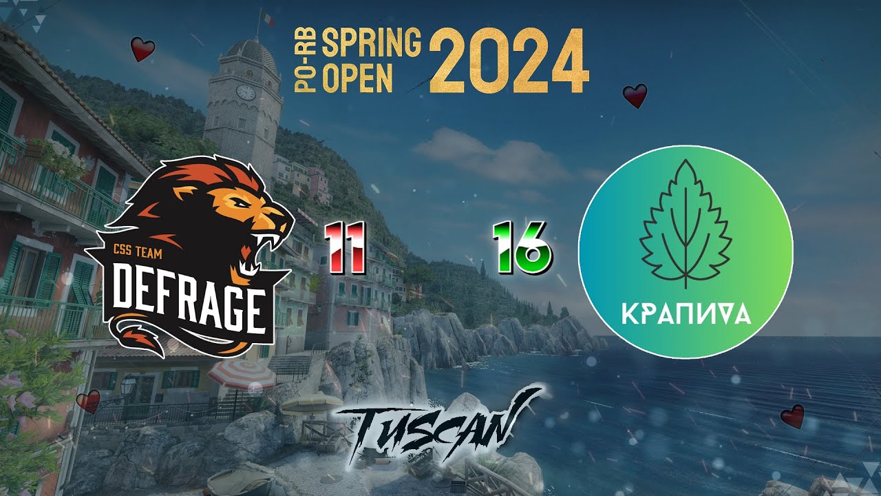 [ ⚡ ] PO-RB: SPRING OPEN 2024 | PLAY-OFF | BO3 | MAP2 🎲 DEFRAGE VS KPAПИVA 🎲 de_tuscan — [ 25 / 22 ]