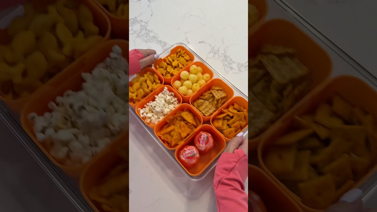 Cheesy Snack Box 🧡🧀 #lesserevilpartner #snackbox #cheesy #restock #asmr #snacks #viral #fyp #short