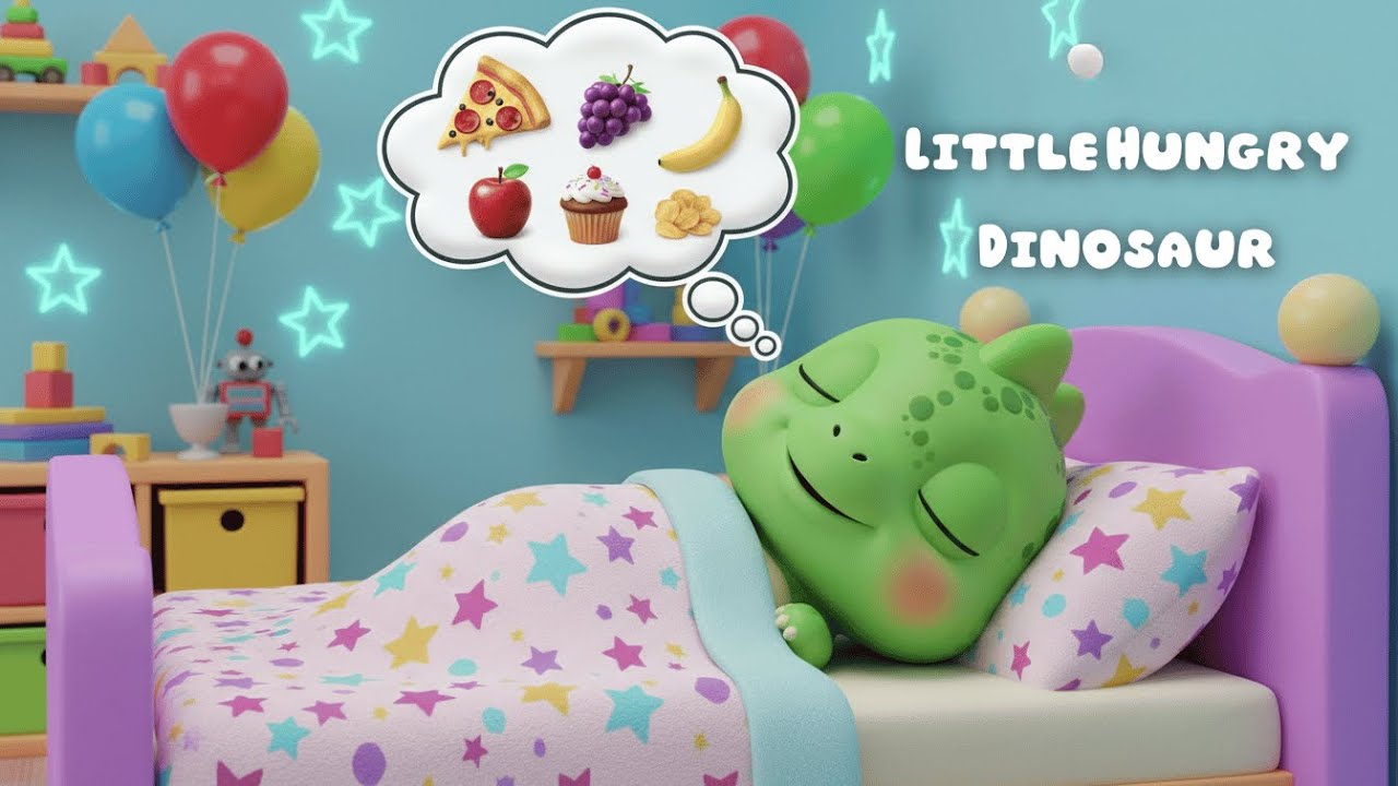 Little Hungry Dinosaur – Fun Colorful 3D Cartoon for Kids