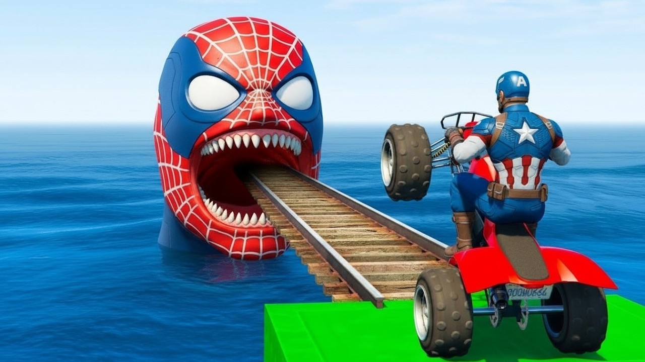 الرجل العنكبوت انقاذ باتمان Spider-Man Rescue batman vs iron man vs venom funny Game GTA 5 superhero