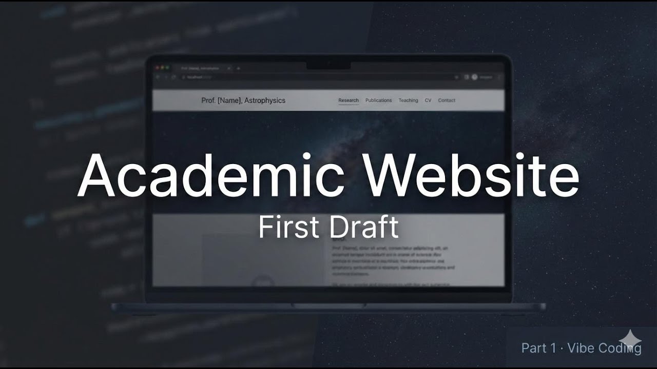 Designing My Academic Website | First Look & Vibe Coding (Part 1)