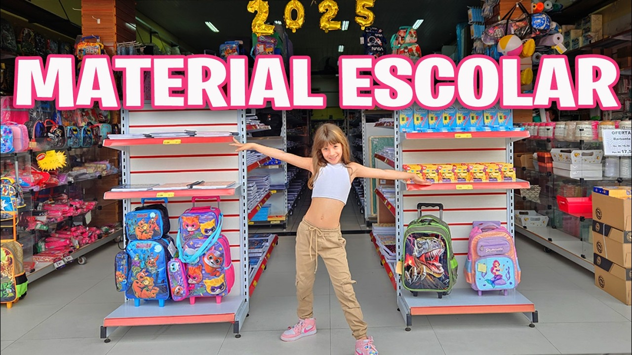 Lindsay Comprando Material Escolar
