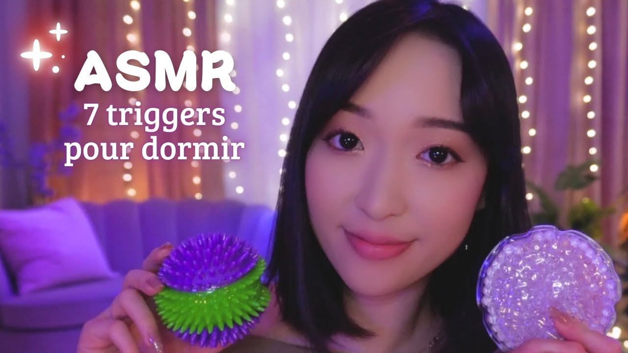 Ta séance ASMR pour t'endormir ce soir 🌙 7 triggers (lid sounds, mousse, sticky, tapping...) ✨🛌🏻