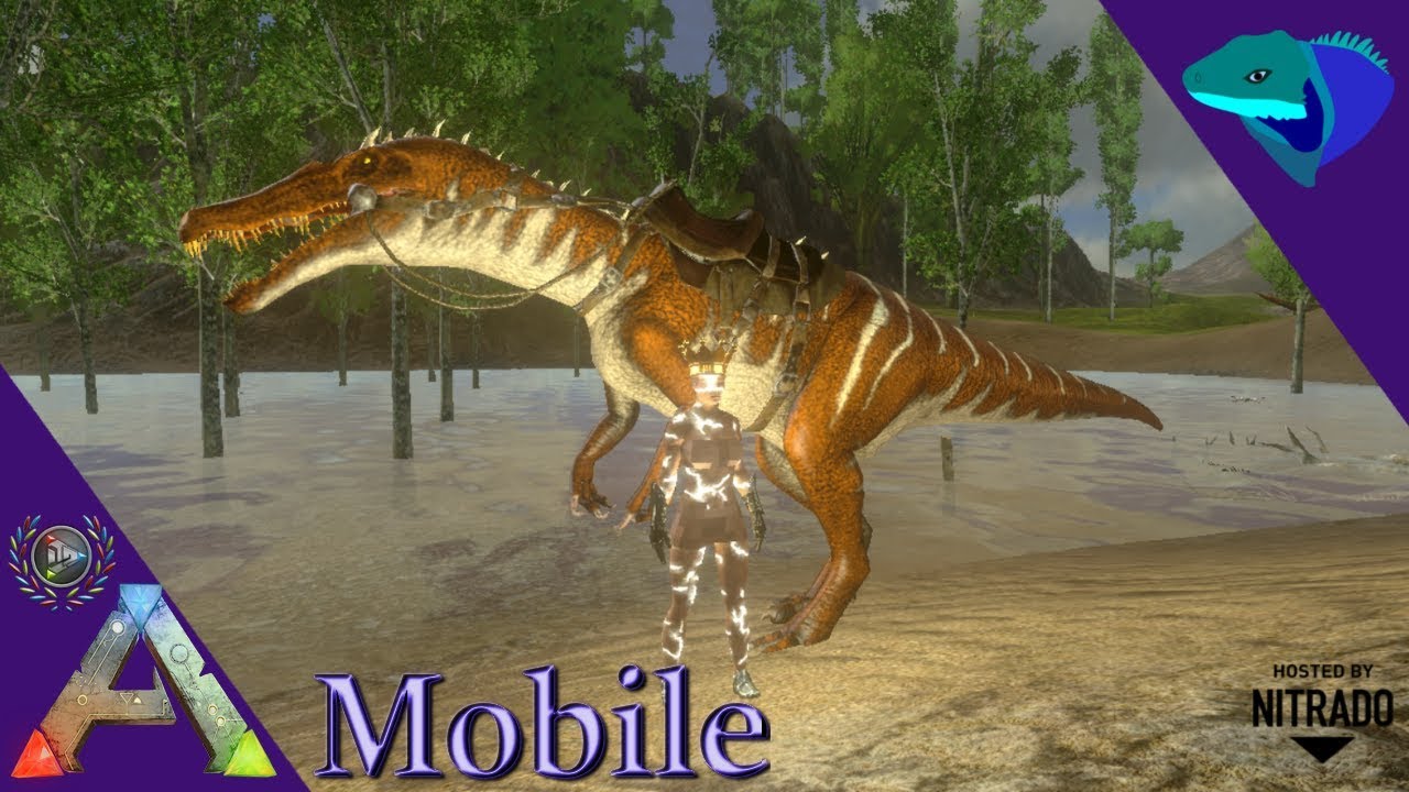 BARYONYX TAME AND SCOUTING SWAMP FOR A WATER BASE LOCATION! ARK: Mobile [S2:E29]