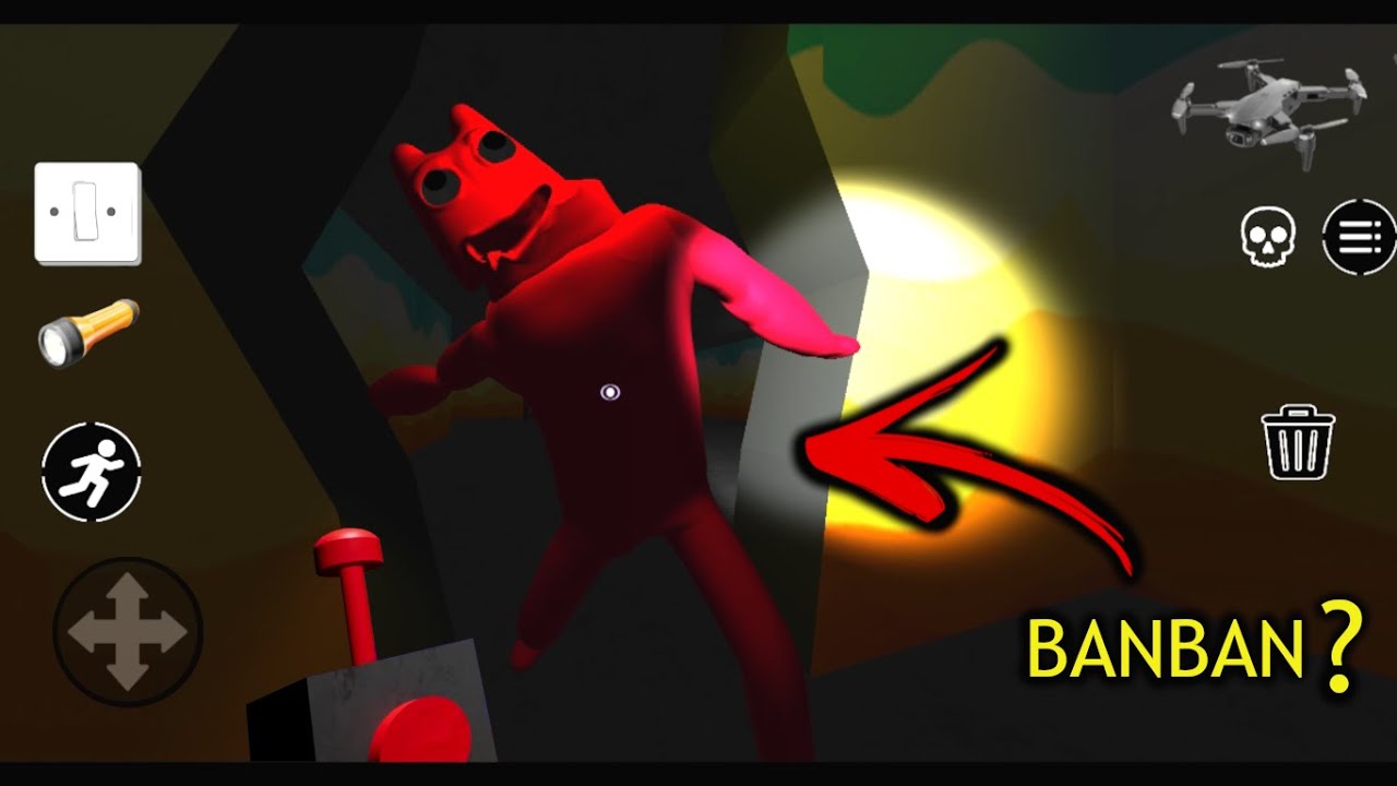 Evil Banban and green Huggy Wuggy in dark house horror escape, full game walkthrough.