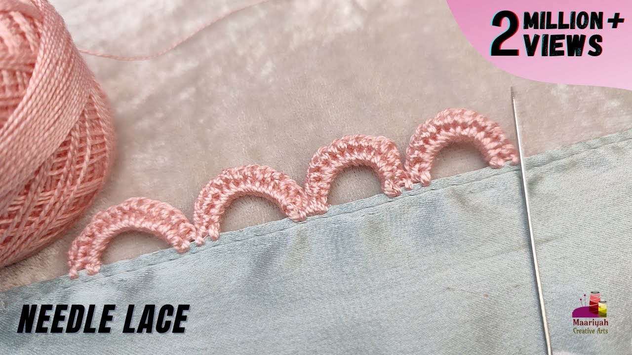 Needle Lace Border | Randa Hand Embroidery Latest Design | Sui Dhage se खूबसूरत Lace बनाये - 934