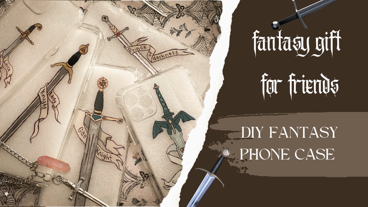 DIY Sword Phone Cases - chill no talking tutorial with calming fantasy music ⚔♡