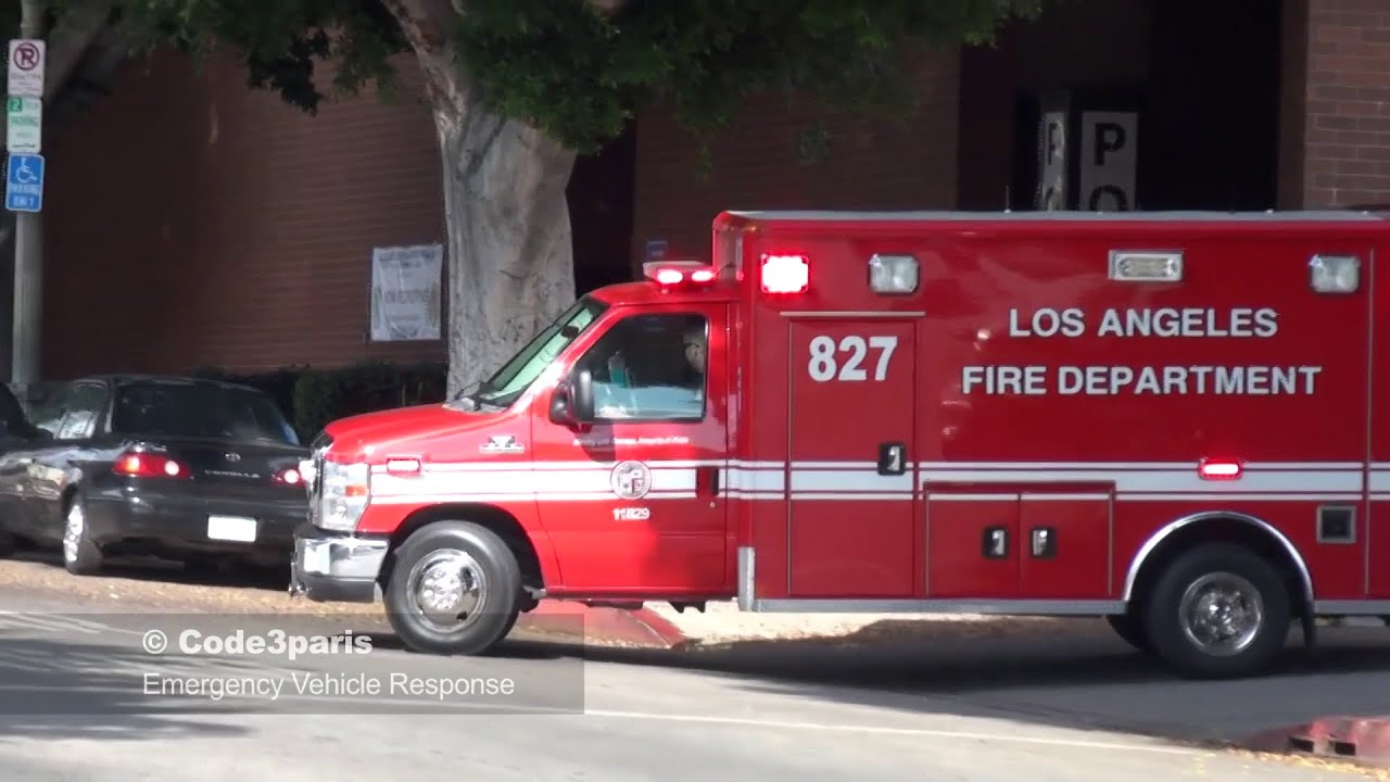 LAFD Ambulances Responding Lights and Sirens - Collection