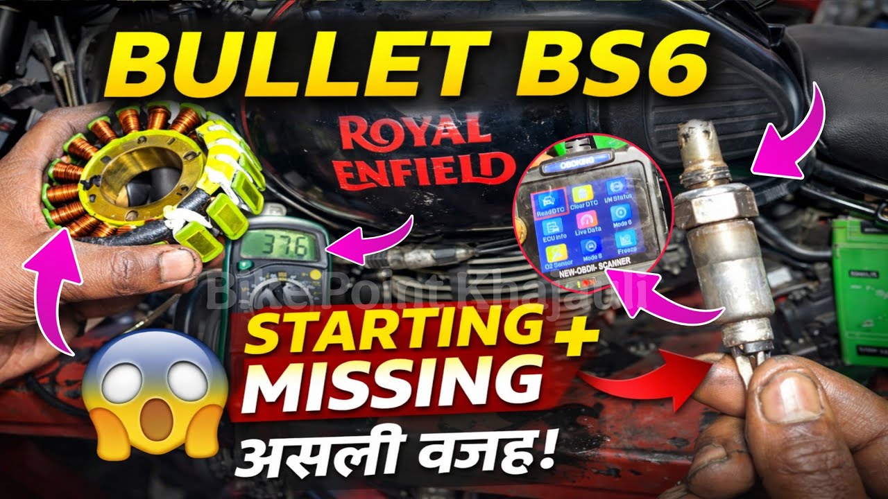 Bullet BS6 Mission Problem 😱, Oxygen Sensor & CKP Sensor testing, bullet check Engine Light ON