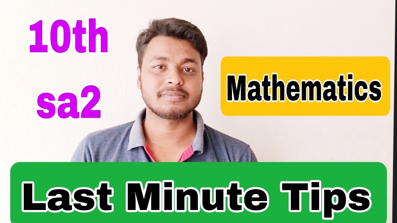 Last Minute Tips for Matric Sa2 Exam Mathematics