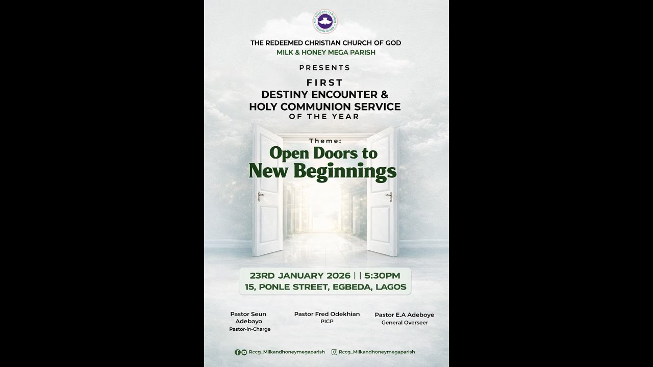 FIRST DESTINY ENCOUNTER & HOLY COMMUNION SERVICE