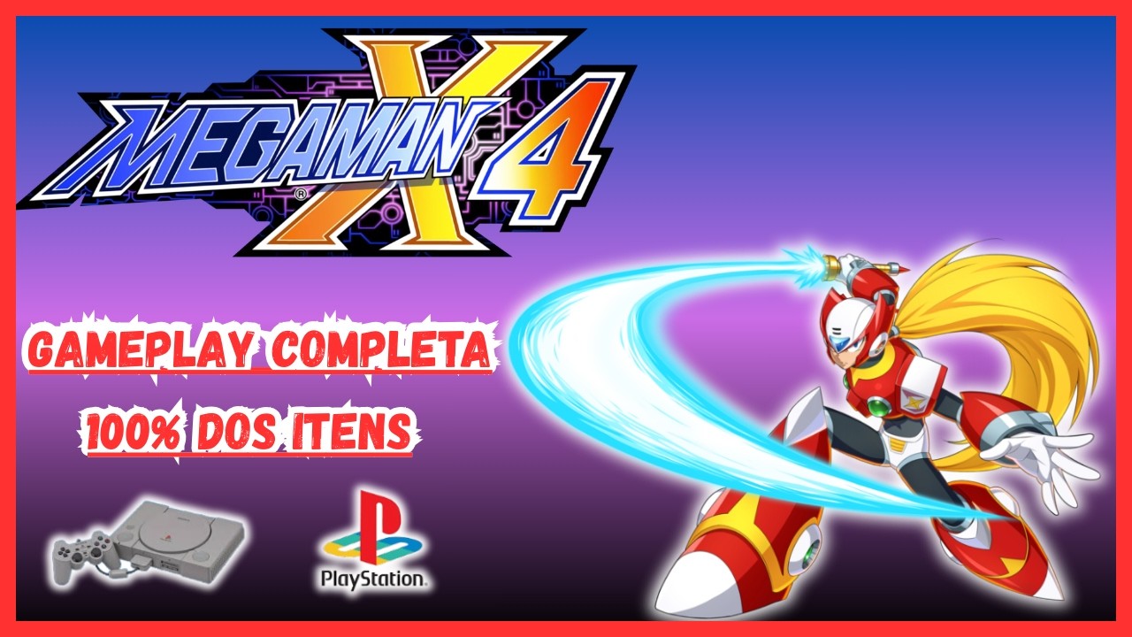 MEGAMAN X4 :100% com o ZERO - Gameplay Completa (PS1)
