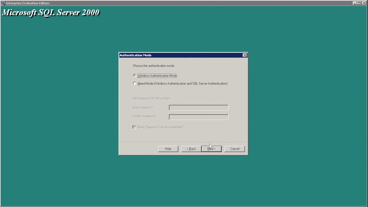 Instalando SQL Server 2000