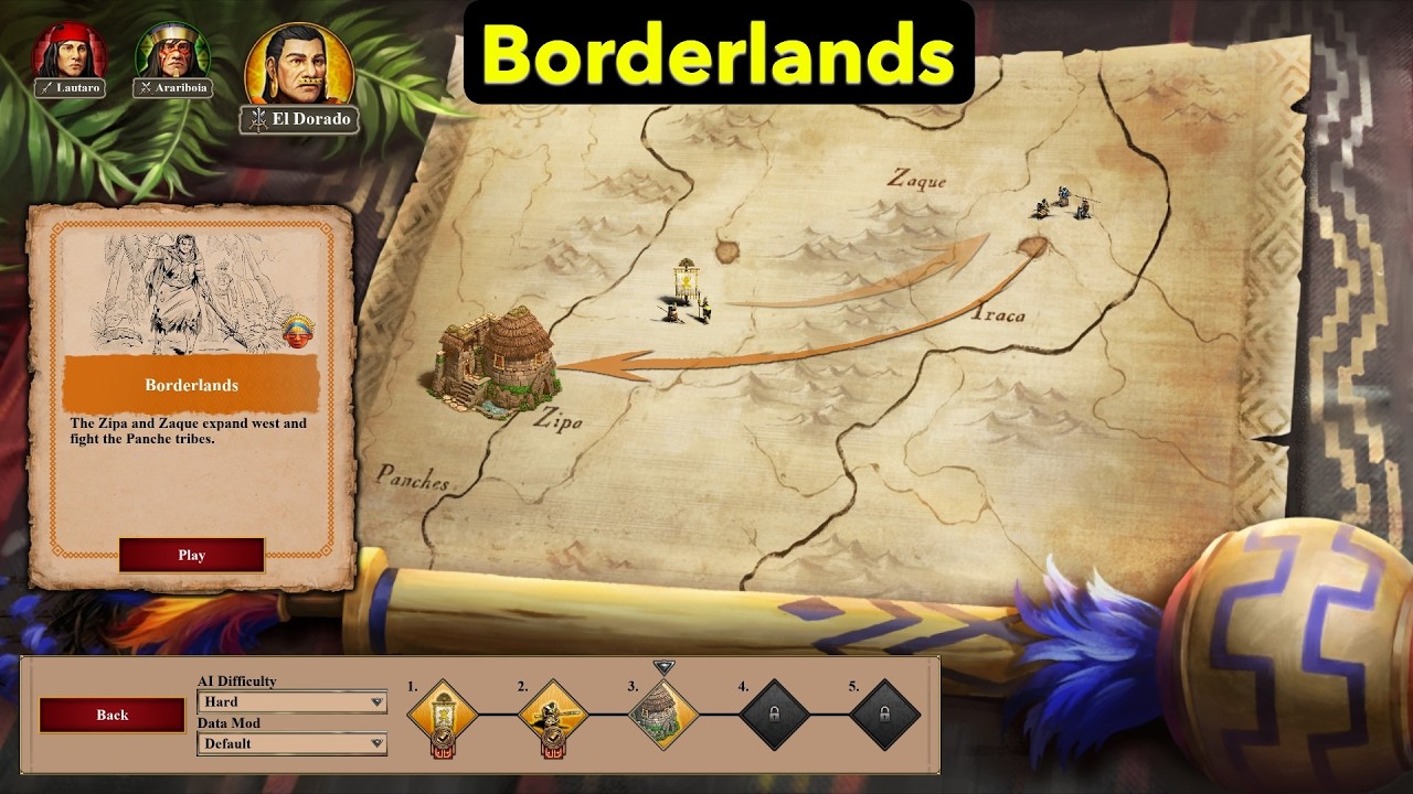 Borderlands | El Dorado| The Last Chieftains DLC | Age of Empires II DE |hard