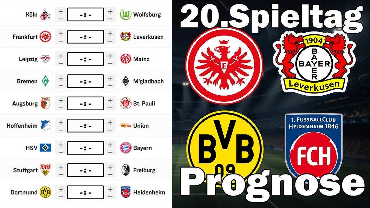 20.Spieltag Bundesliga 25/26 Prognose | Alle Spiele & Tipps !